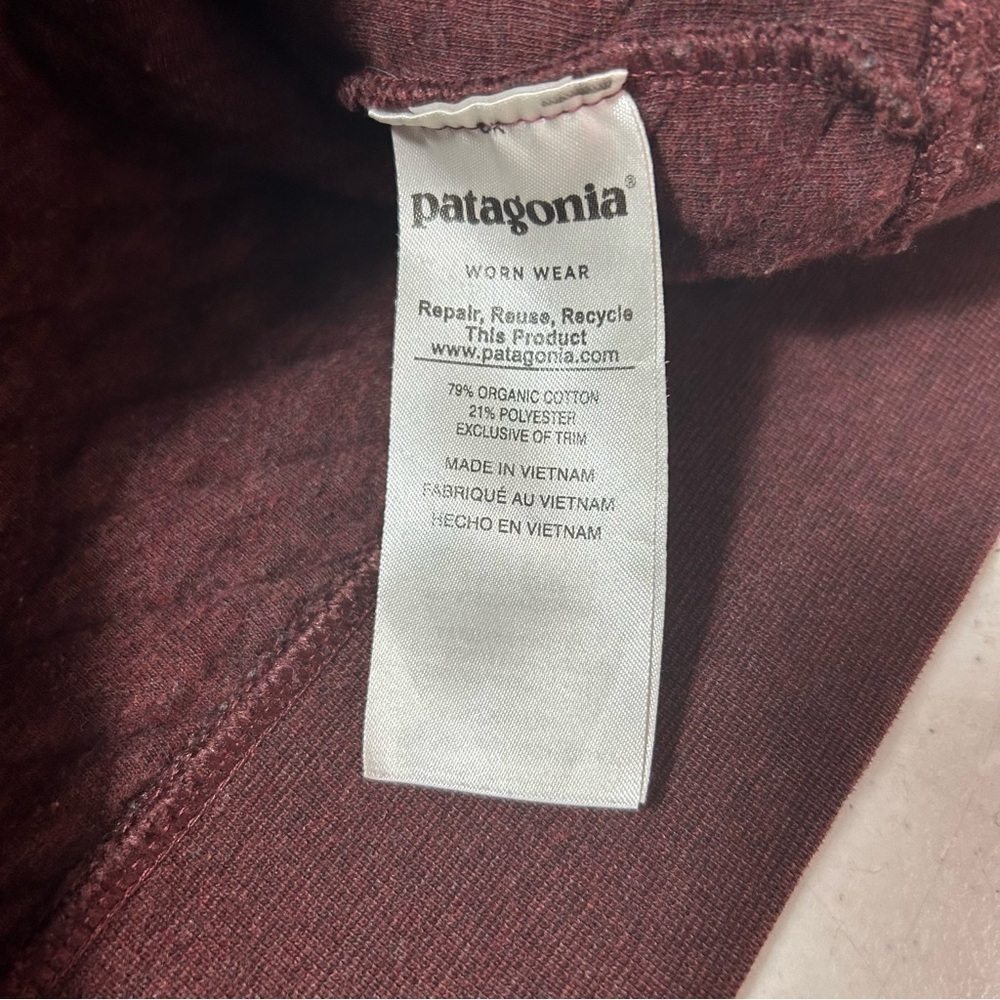 Patagonia Organic Cotton Quilt Snap-T® Pullover Small Maroon Red READ - Picture 5 of 10